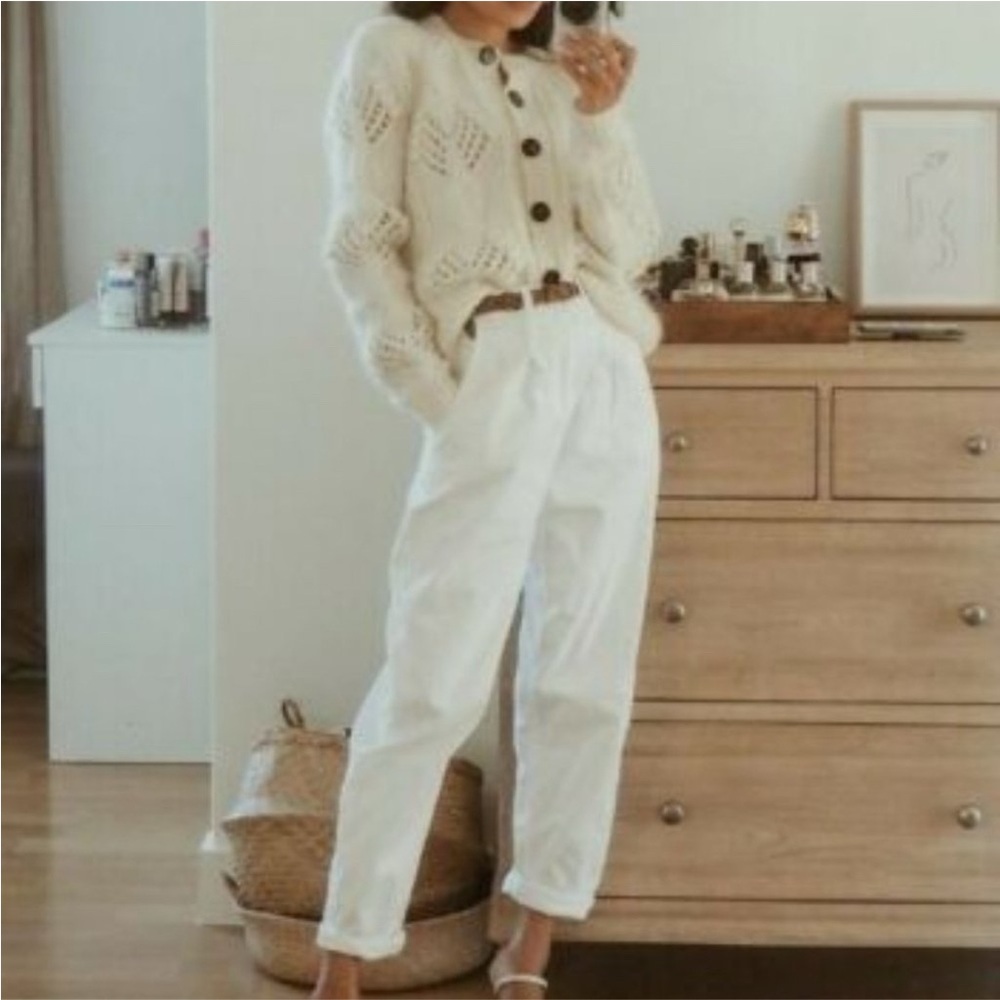 Levis pleated balloon leg barrel tapered wht 25 ankle